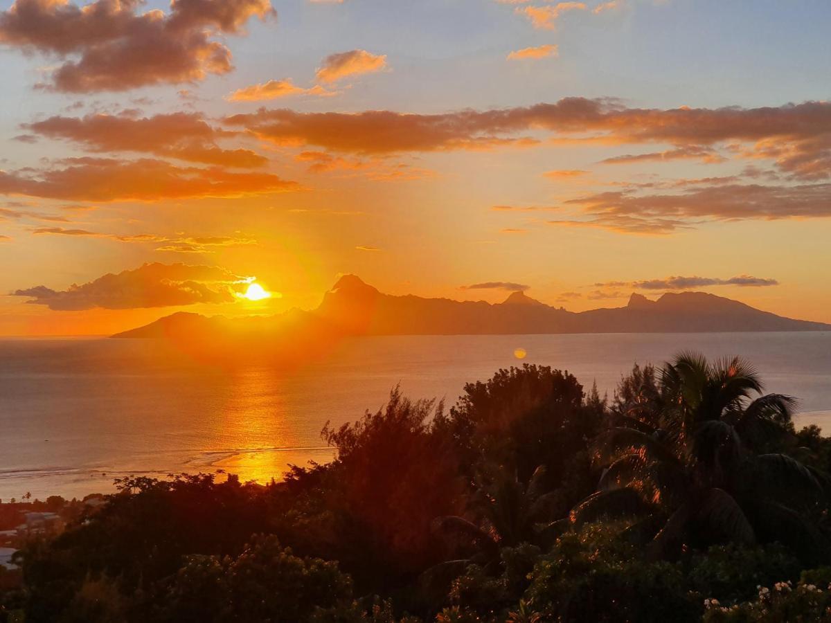 Jolie Maison Vue Ocean Et Moorea Punaauia  Exteriör bild