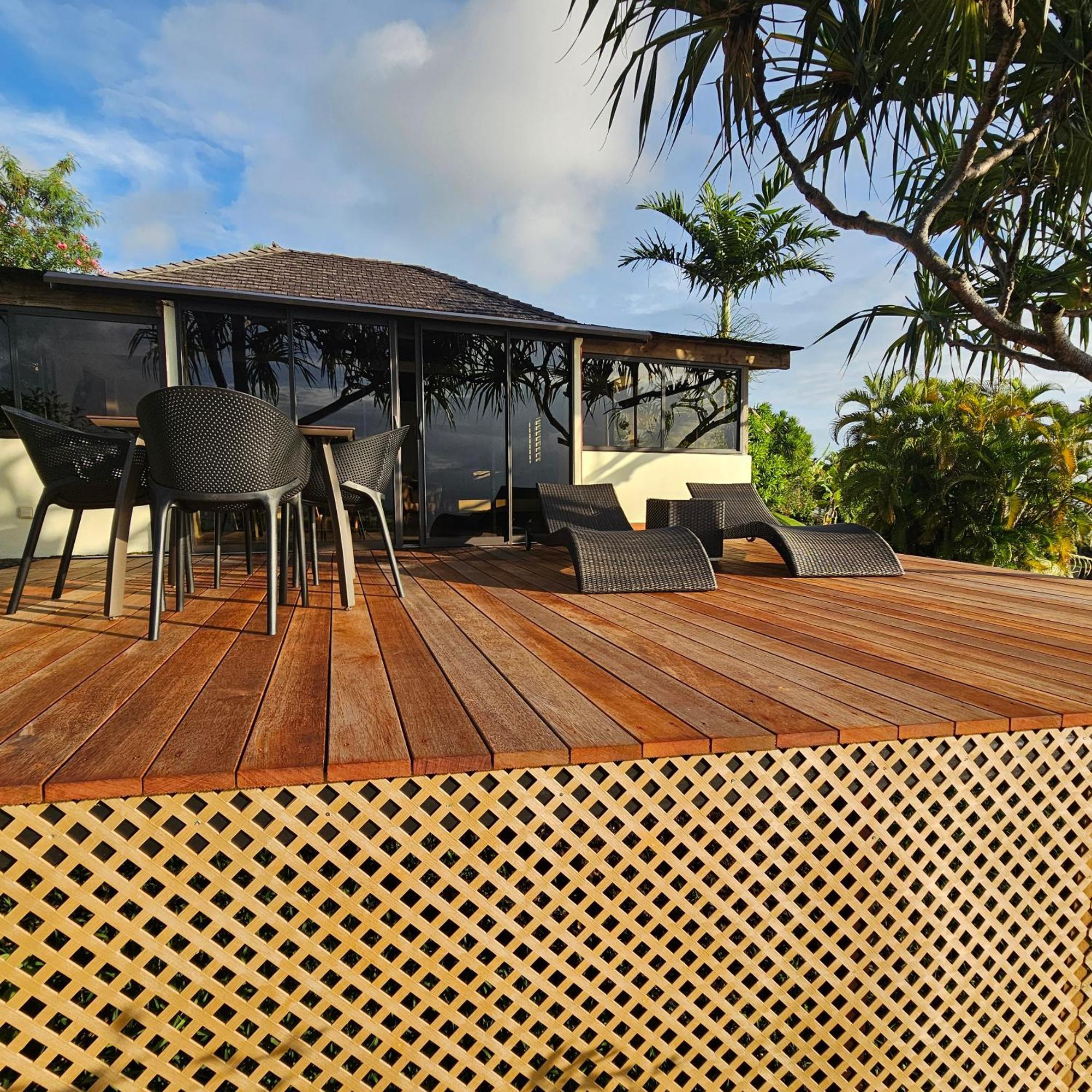 Jolie Maison Vue Ocean Et Moorea Punaauia  Exteriör bild